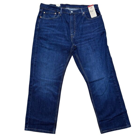 Levis 559 Relaxed Straight Jeans Mens 40x30 Zip Fly Dark Wash Blue Denim NEW - Picture 1 of 7